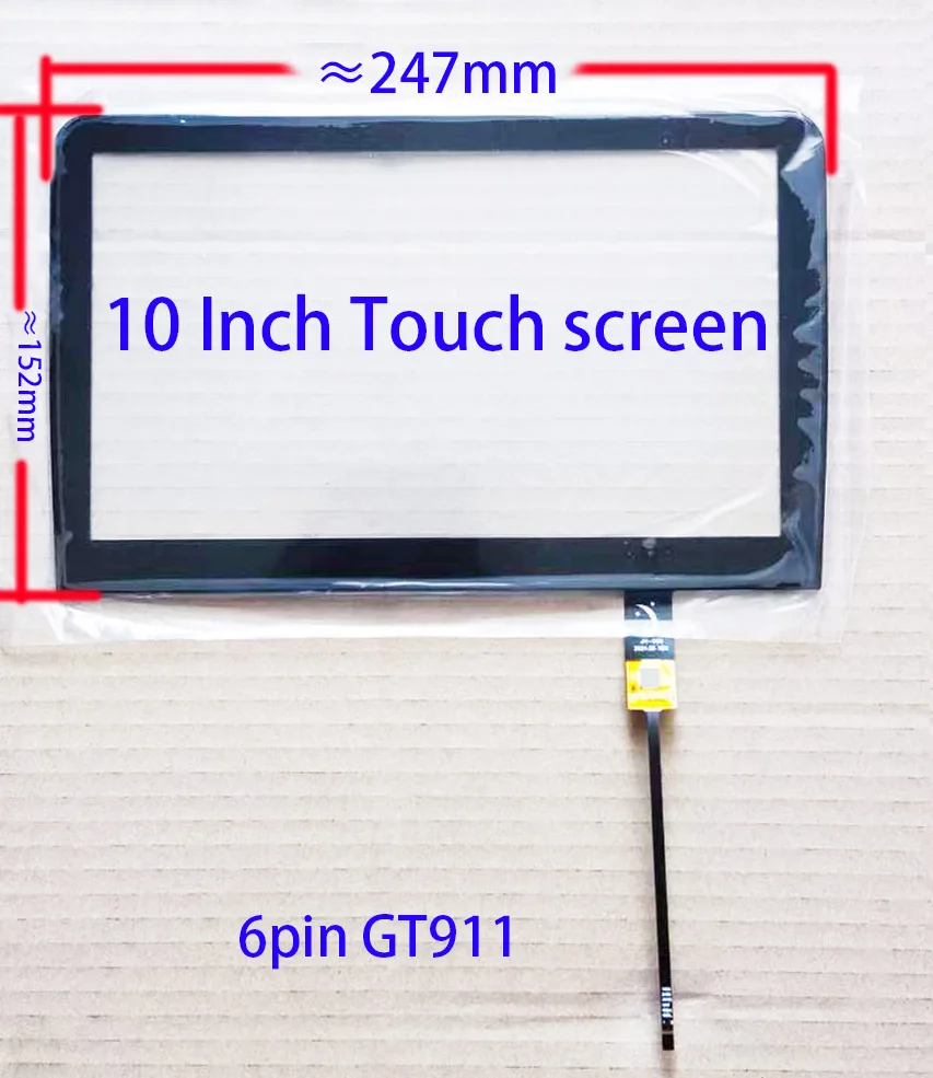 10-дюймовый сенсорный экран дигитайзер сенсорное стекло Paenl для Android Radio ≈247*152 мм