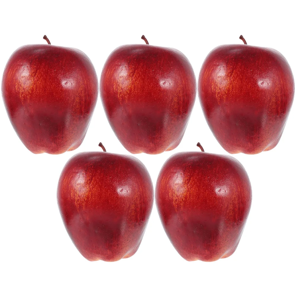 

5 Pcs Simulation Red Snake Fruit Model Foams Apples Table Decorations Dining Fruits Artificial Kitchen High Density Fake