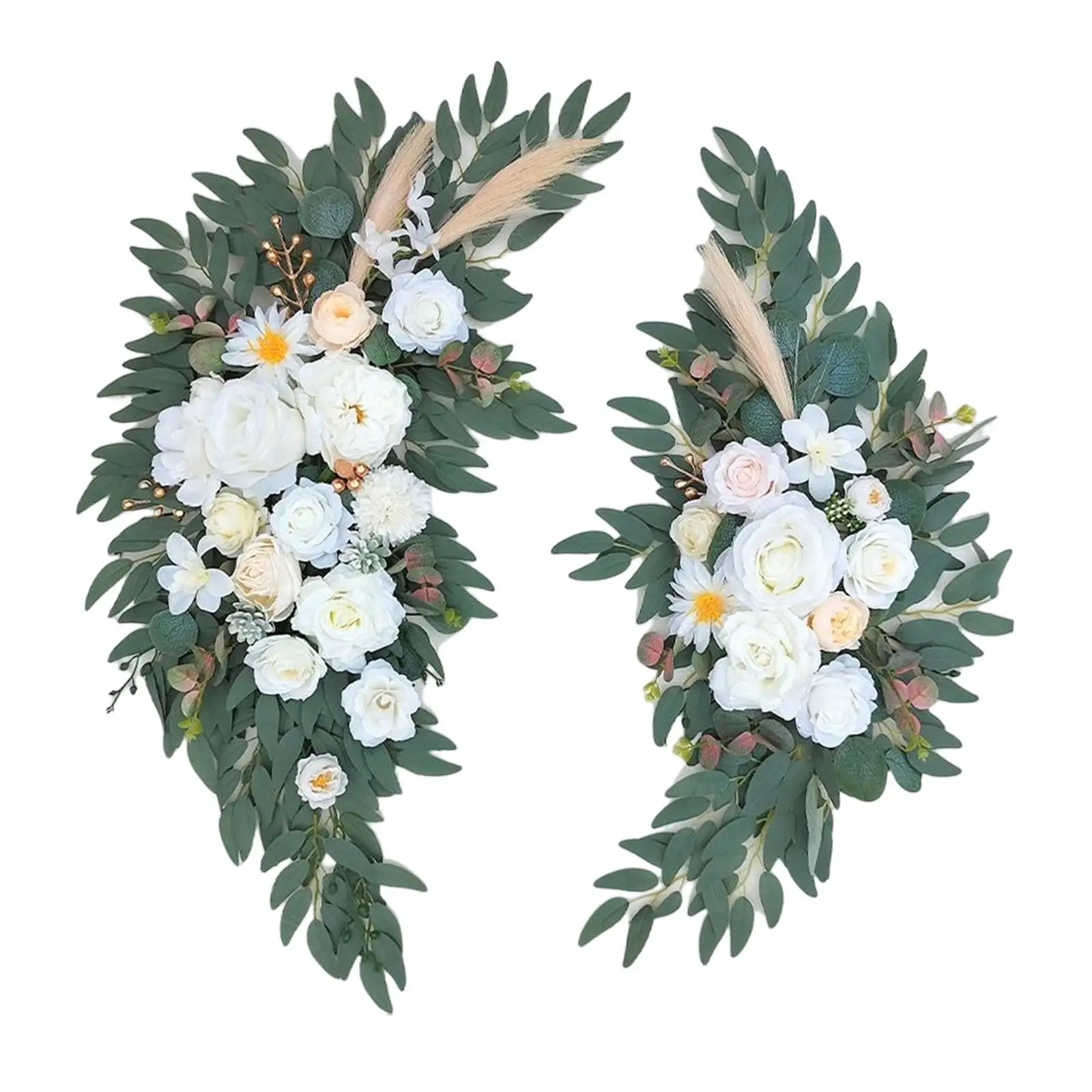 

2Pcs Artificial Floral String Arch Door Arrangement for Engagement Ceremony Wedding
