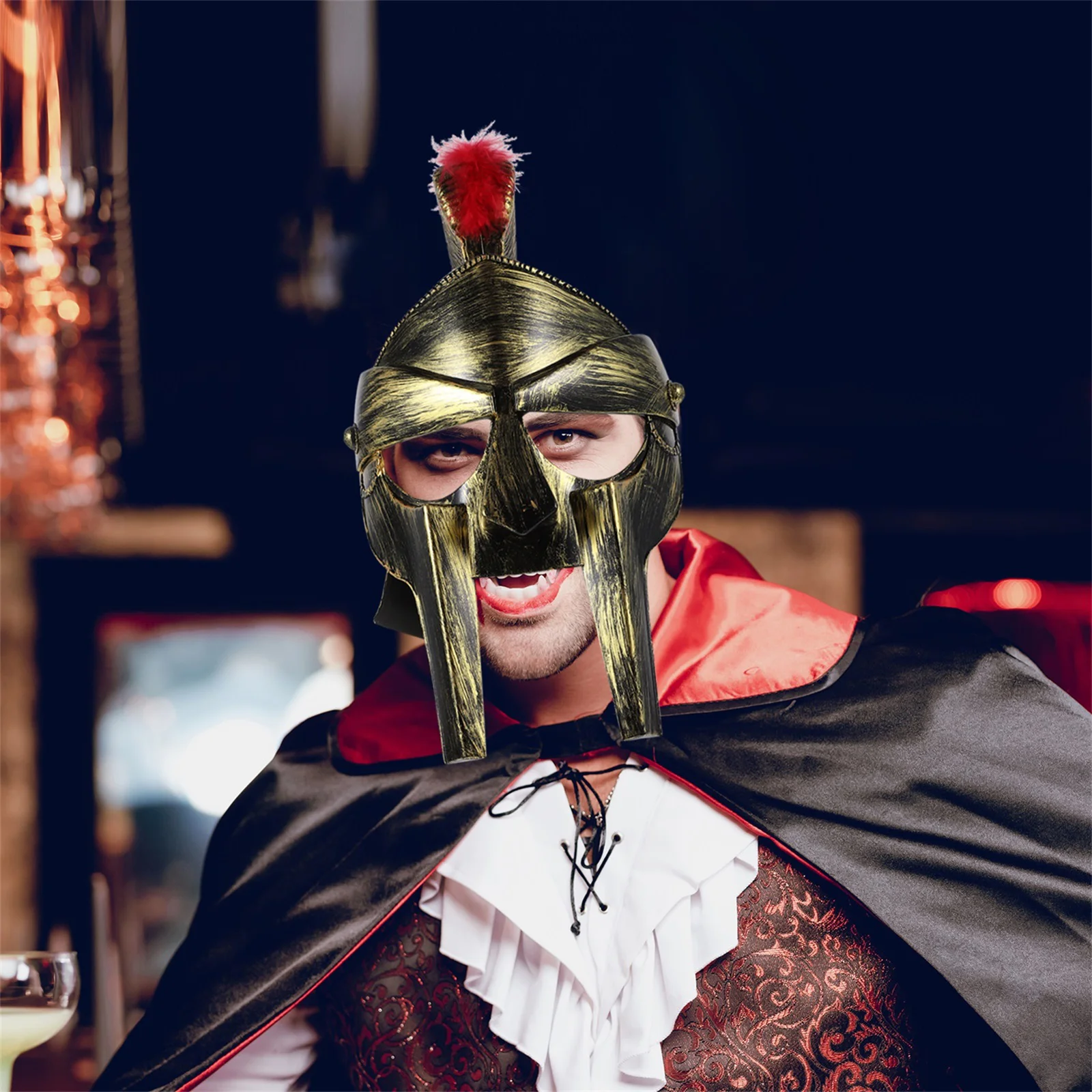 Самурайская шляпа шляпы косплей солдат костюм римского рыцаря пластиковый