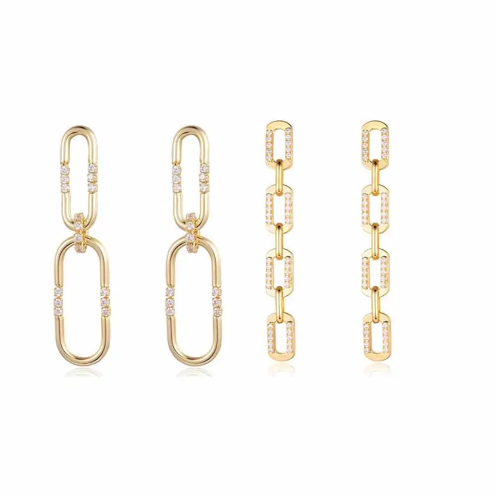 

Shineland New Trendy Crystal Dangle Drop Earrings For Women Statement Geometric Splicing Brincos Fashion Punk Jewelry Gift 2023