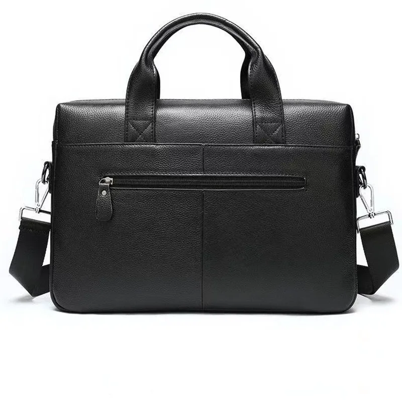 Retro Genuine Leather Men Briefcase Luxury Cowhide Handbag Business Shoulder Messenger Bag Large Capacity Tote Bag For Male