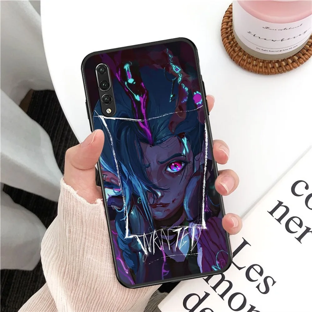 A-Arcane League Of Legends J-Jinx Case Phone For Huawei P 8 9 10 20 30 40 50 Pro Lite Psmart Honor 70 Mate 20lite