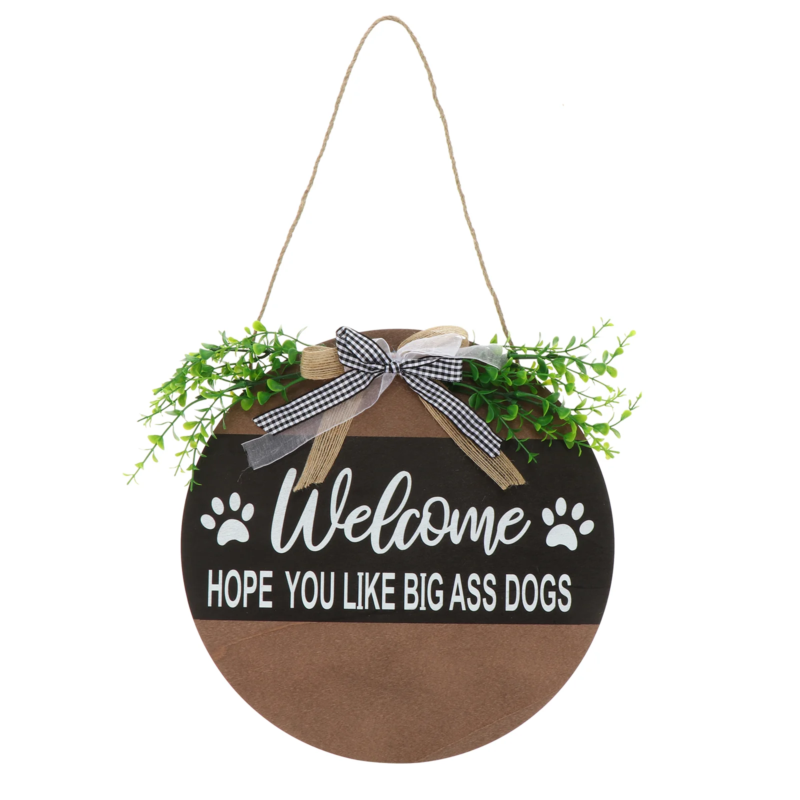 

Welcome Sign Door Rustic Porch Hanging Plaque Wreath Signs Farmhouse Wooden Front Wood Plaques Flower Wall Ornament Decorative