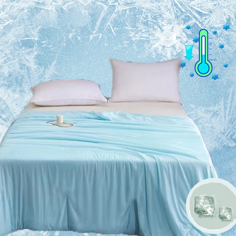 

Quilts Cooling Blankets Smooth Air Condition Comforter Cool Feeling Fibre Lightweight Summer Quilt Skin-friendly Breathable