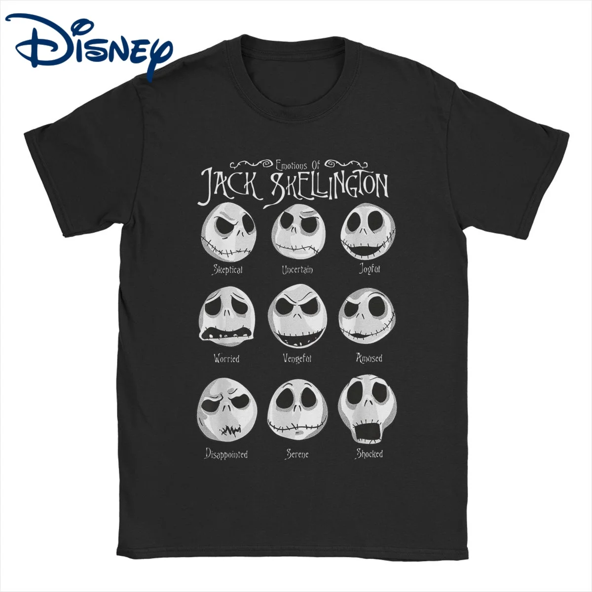 

Disney The Nightmare Before Christmas T-Shirt Men Women's Cotton T Shirts Emotional Jack Short Sleeve Tees Plus Size Clothing