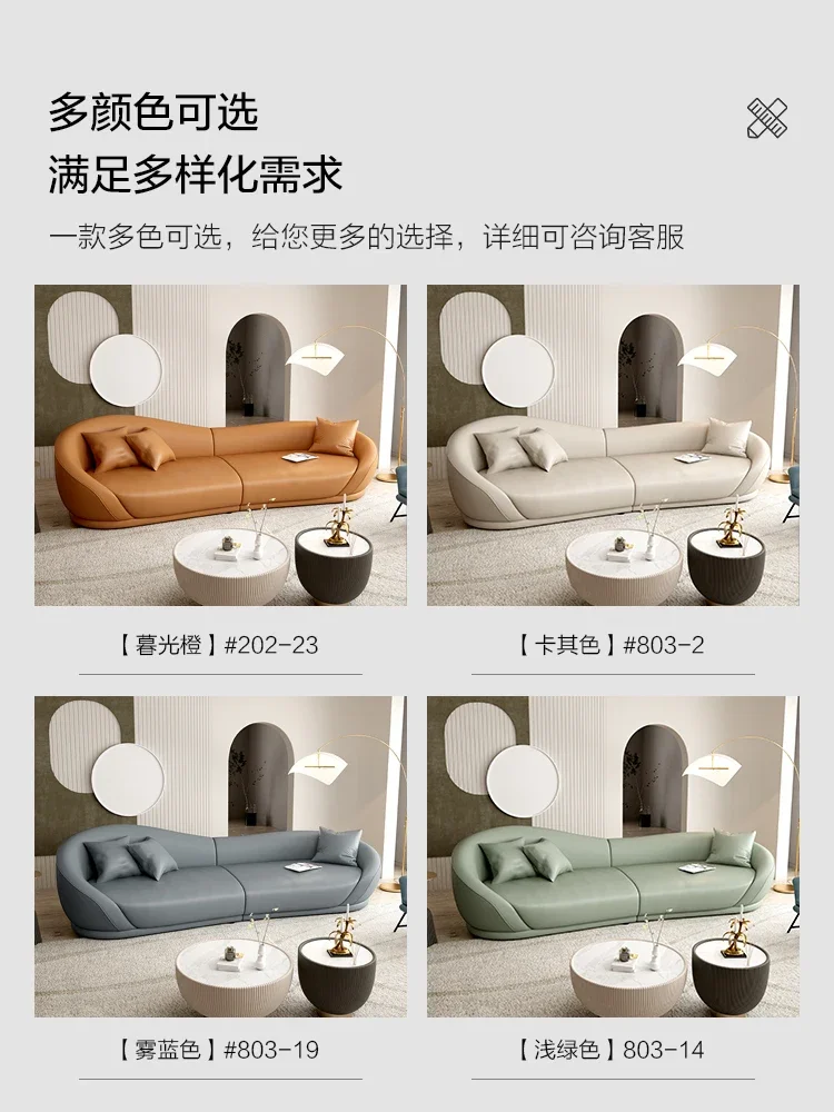 Dipper современный простой кожаный диван для дома в кремовом стиле гостиной