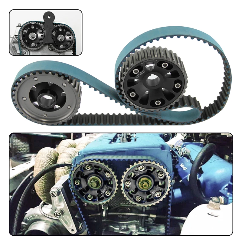 

Гоночные 2 шт. регулируемые шкивы для Cam + ремень ГРМ для Honda Civic Si 1996-2000 Del Sol VTEC 1994-1997 B16A B16A2 B16A3