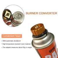 gas cartridge head conversion adapter nozzle bottle type inlet screw type adapter for outdoor camping picnic stove burner