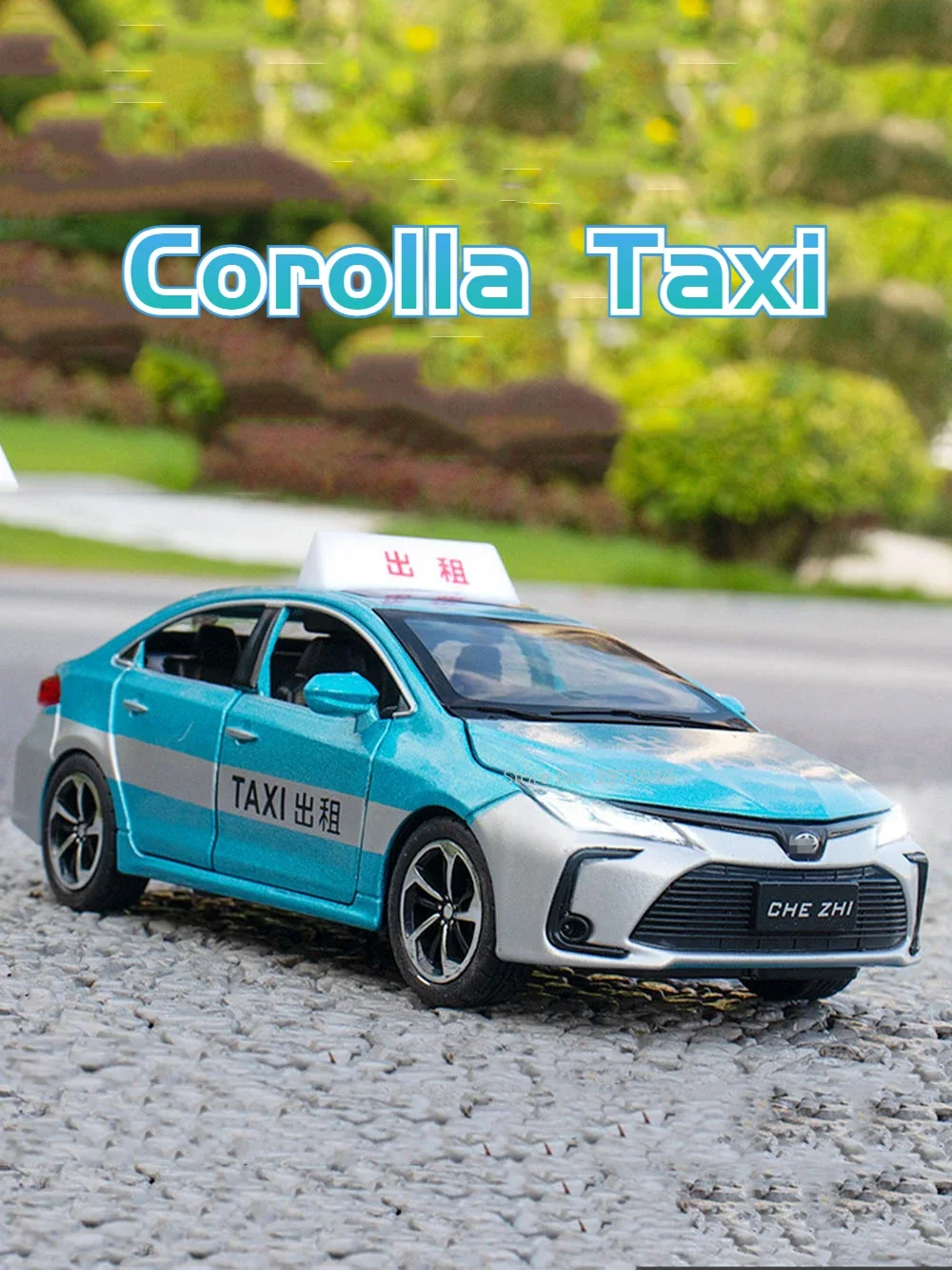 Масштаб 1/32 Corolla такси модель из сплава игрушечный Металлический Литой высокий