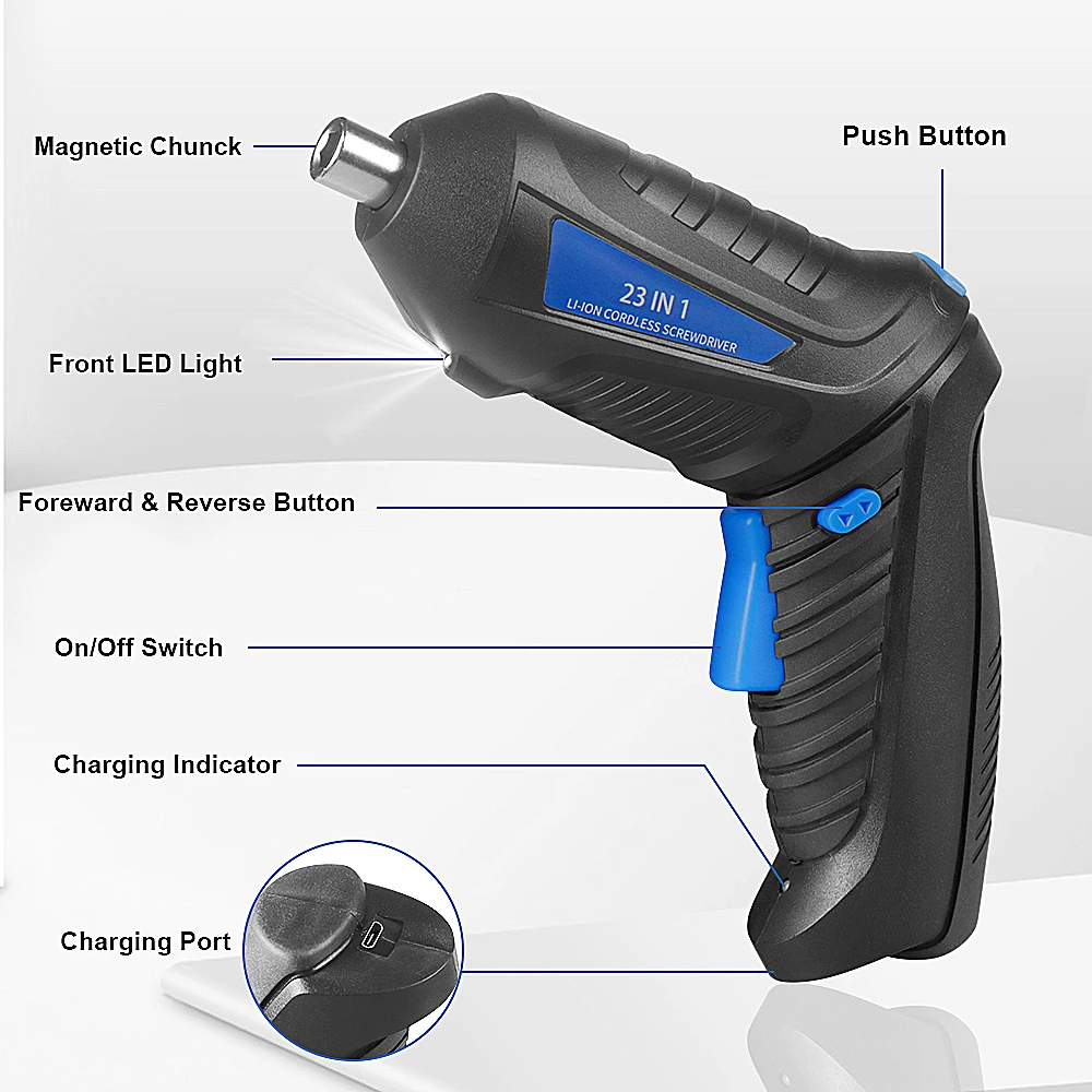 Шуруповерт Аккумуляторный WOZOBUY 3 5 нм 6 В Ач