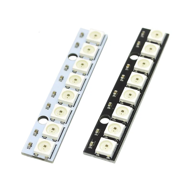 

5~200Pcs 8 Bit WS2812 5050 RGB LED Built-In Full-Color Driving Color Light Module Linear Long Strip Development Board