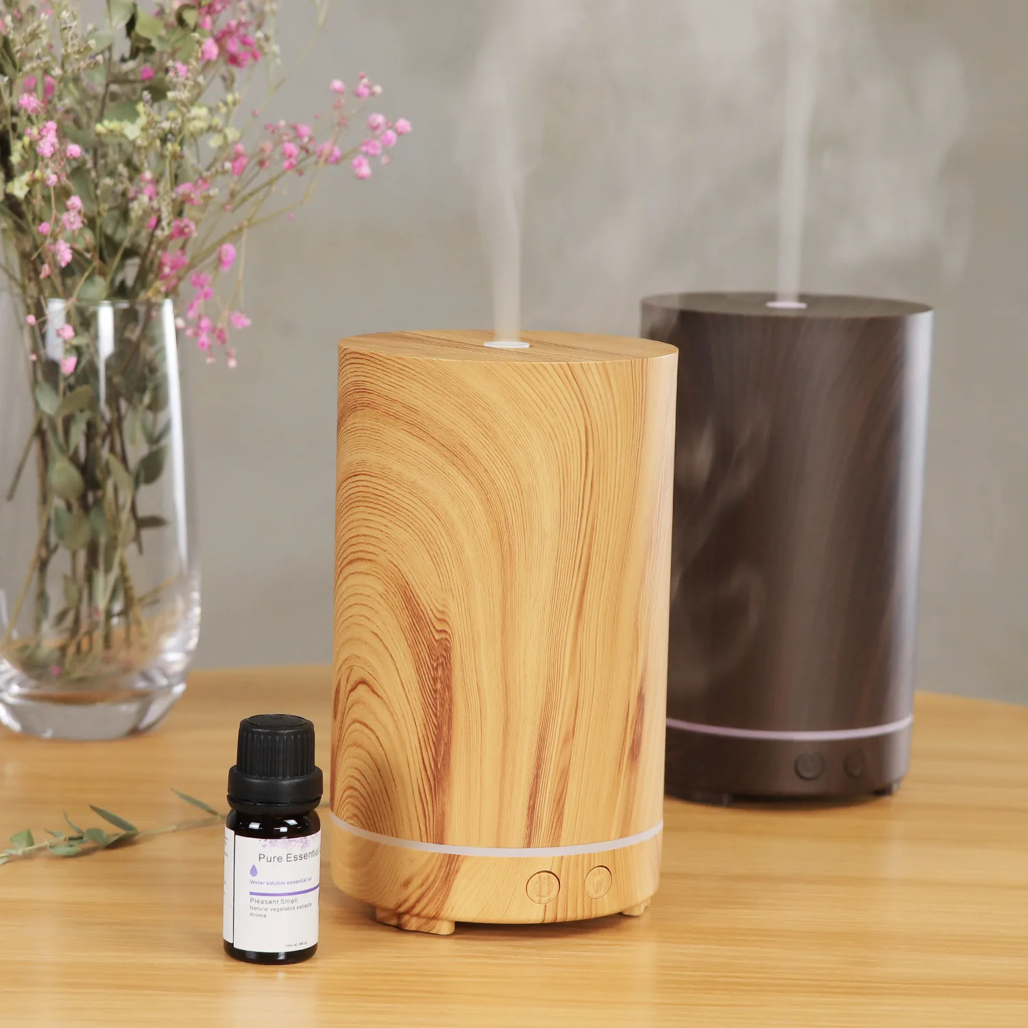 

Home appliance Air Humidifier Forest Aroma Essential Oil Diffuser Hallow Wood Grain 7 Color LED Aromatherapy Humidificador