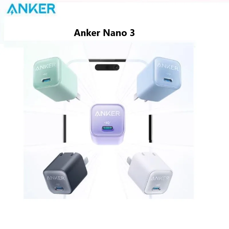 

Anker 511 Nano 30W USB C GaN Charger，PIQ 3.0 Foldable PPS Fast Charger for iPhone 14/14pro/13, Galaxy, iPad and More Original