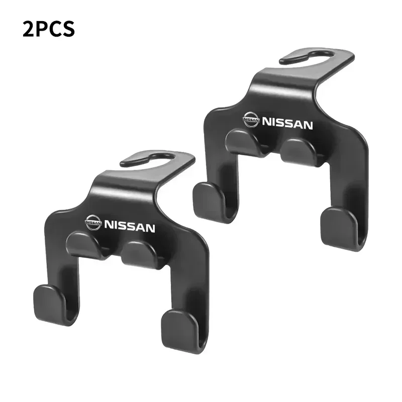 

1/2 шт. двойной крючок для спинки автомобильного сиденья, вешалка для подголовника, крючок для Nissan X-trail Qashqai Note Juke Sentra Patrol Almera Navara Leaf