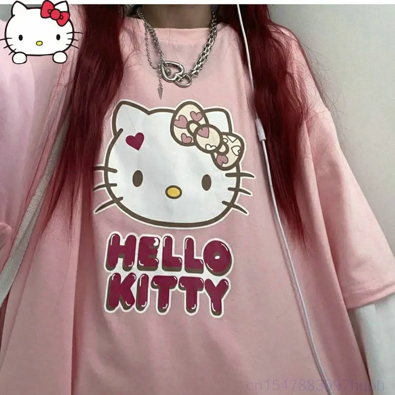 T-shirt hello kitty💗  Ретро принты, Футболки для девочек, Винтажные  неоновые вывески