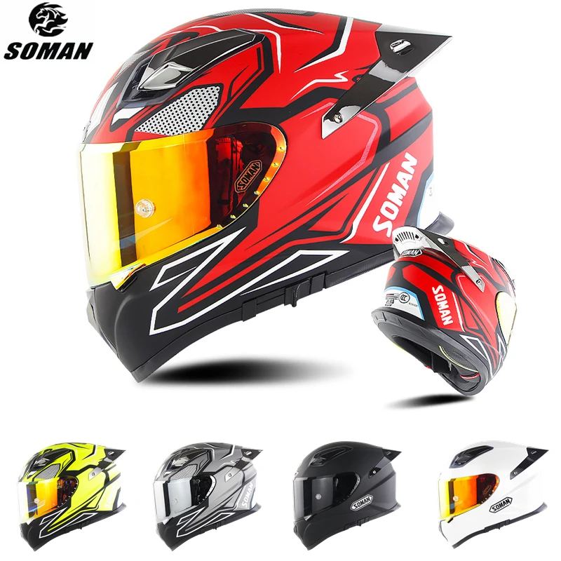 

Fiberglass Motorcycle Helmet Men Full Face Racing Helmet Dot Women Motorbike Road Riding Visor Cascos Motorcycle Protective Gear