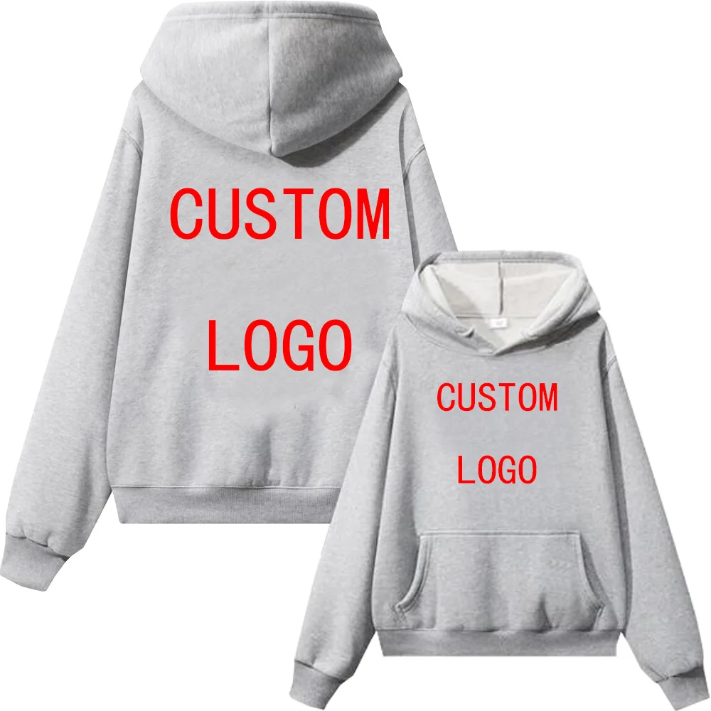 Мужская и женская толстовка с капюшоном логотипом на заказ пуловер топы уличная