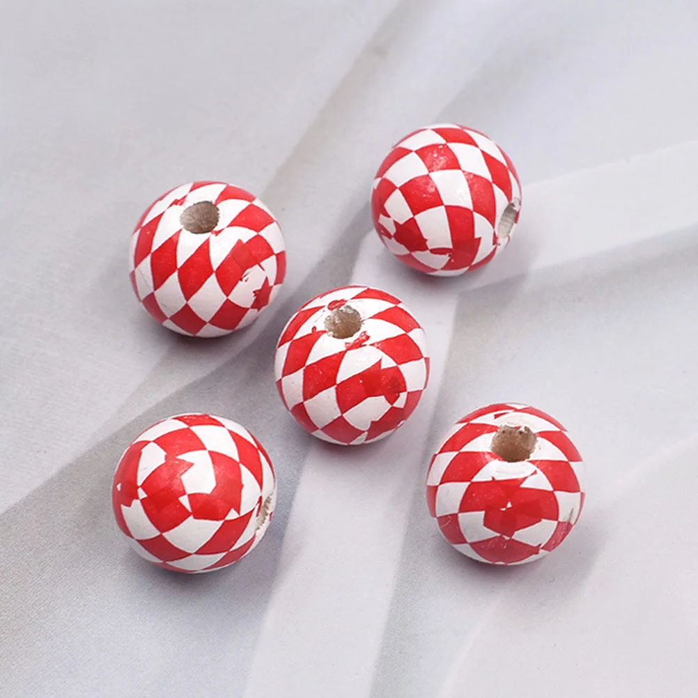 

50 Pcs Accessories Craft Beads Charms Jewelry Decor DIY Spacer Bracelets Kits Making Wood Beaded Loose Child