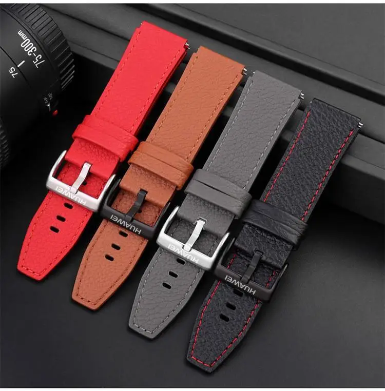 Huawei Origina Leather Watchband For Huawei watch Gt3 46mm GT2 Pro/GT 2e/GT2 46mm/GT3 Pro GT Runner 22MM Universal Leather Strap