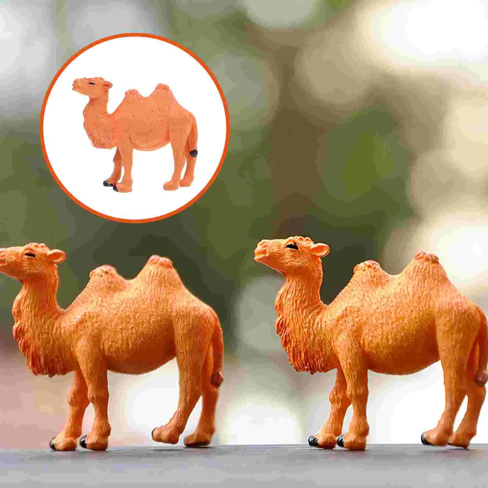 

4PCS Miniature Camel Models PVC Camel Figurine Animal Model Desktop Ornaments Kids Toy