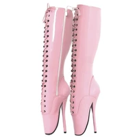 women ballet boots knee high pointed toe thin heel ladies sexy fetish shoes large size 36 46
