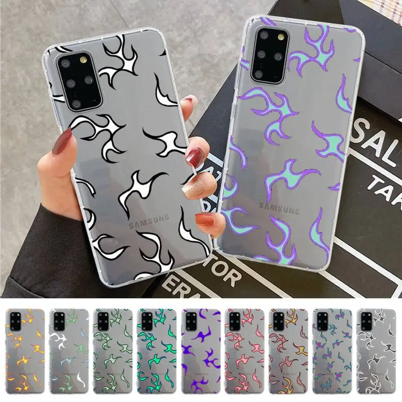 

Colored lightning Phone Case for Samsung S20 S10 lite S21 plus for Redmi Note8 9pro for Huawei P20 Clear Case