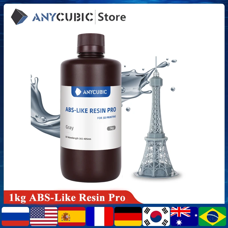 

Anycubic ABS-like Resin Pro 3D Printer Rapid UV Curing Tough Resistance Impact Resistance Light odor 3D Resin For LCD Printers