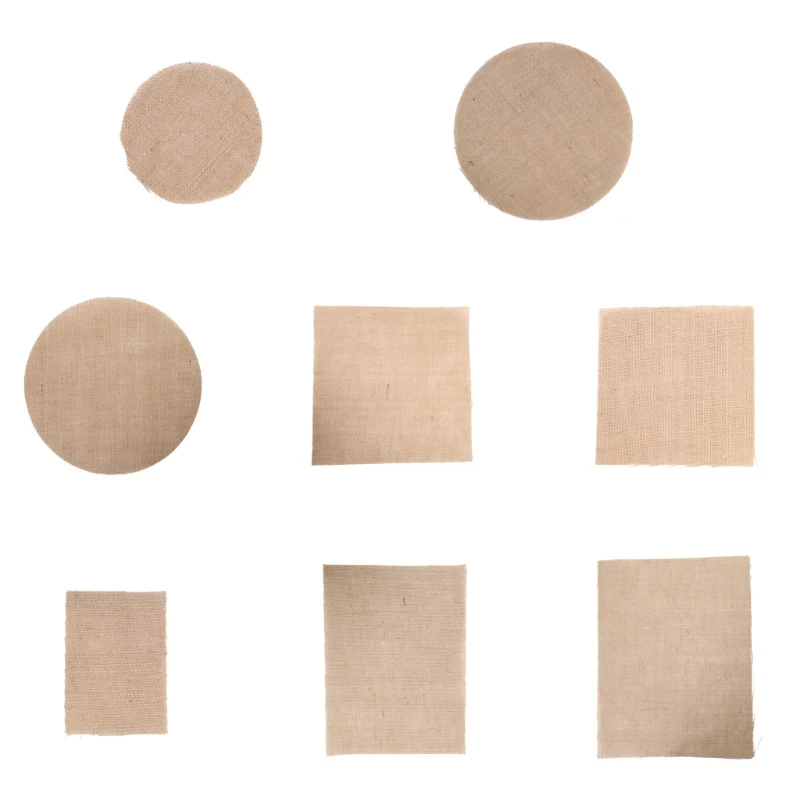 

5 Pcs Natural Place Mats Burlap Placemats for Parties, Wedding, Holiday