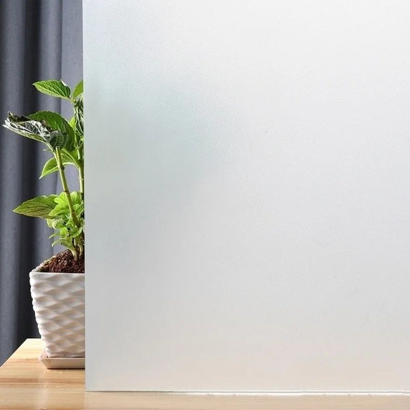 

Privacy Window Film Glass Sticker Static Cling Thicker Non-adhesive Stickers Home Decor For Bathroom White Frosted Window Film