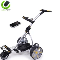 motorized golf trolley with 36 holes lithium battery programmable full featured remote control with dual high efficiency motors