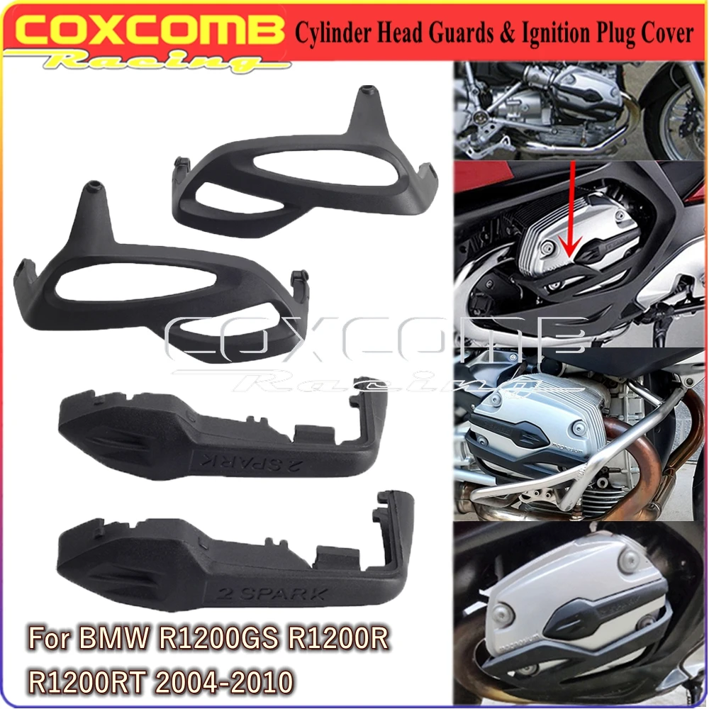 

Пластиковая защита двигателя для Мотоцикла BMW R1200GS R1200R R1200RT 2004-2010, боковая крышка головки цилиндра, Крышка зажигания