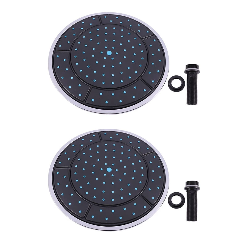 

JFBL Hot 2Pcs 25Cm Plastic Round Shape Rainfall Powered Shower Room Top Shower Roof Head Nozzle Cabin Accessories