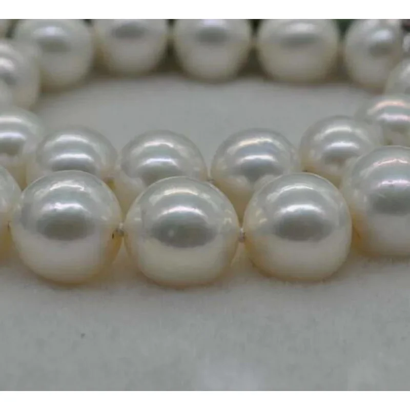 Натуральное редкое белое 11 ~ 13 мм круглое жемчужное ожерелье Касуми 18 дюймов