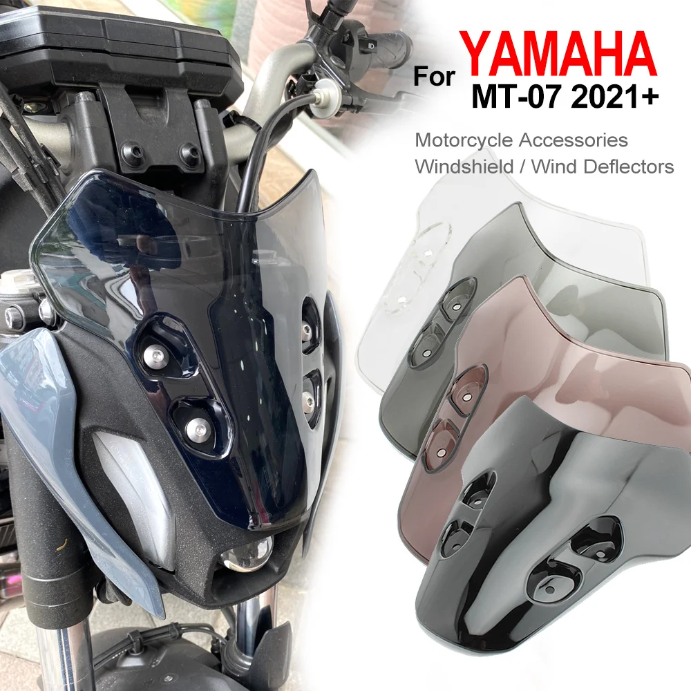 

For YAMAHA MT-07 MT07 2021 2022 Motorcycle Accessories Black Windshield Windscreen Cover High Quality ABS Air Wind Deflector