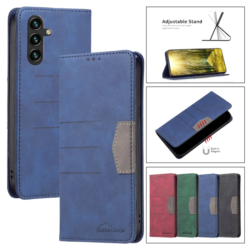 

Magnetic Phone Holder Stand Case For Samsung Galaxy A14 5G Cover A04 A23E A23S A23 A13 Lite A33 A53 A73 5G Leather Wallet Cases