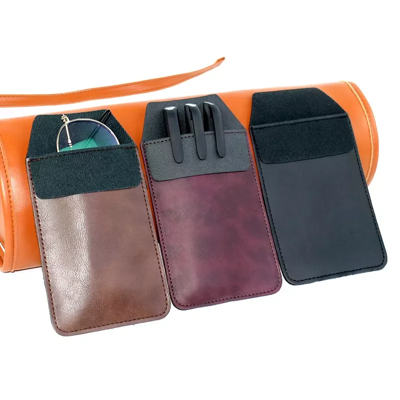 

PU Leather Pencil Bags for Clothes Pocket Doctor Nurse Staff Leakproof Pen Pouch Hospital Accessories Business Supplies