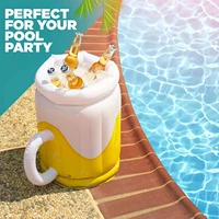 1pc inflatable pvc beer mugs coolers summer beach water toys soda ice bucket drinking cup home bar party cold water drinks mugs