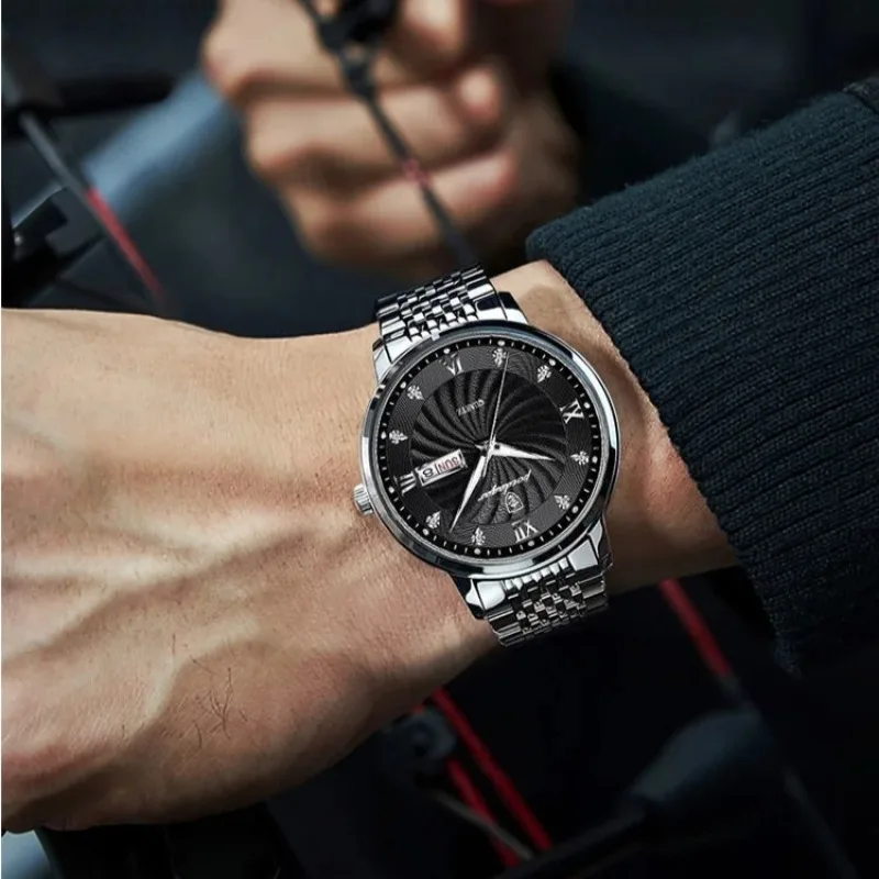 Мужские минималистичные и модные водонепроницаемые кварцевые часы