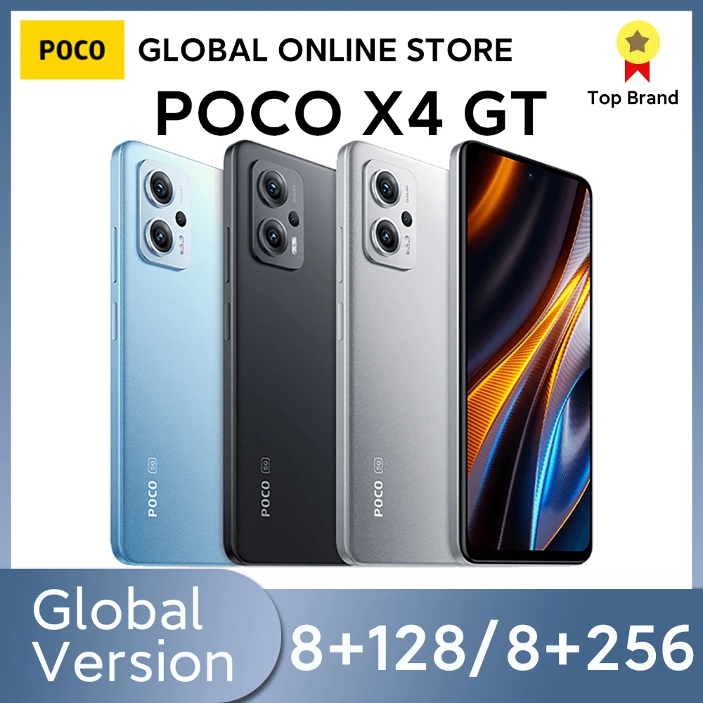 

Global Version POCO X4 GT 5G Smartphone 128GB/256GB Dimensity 8100 144Hz DynamicSwitch Display 64MP Triple Camera 67W Charging