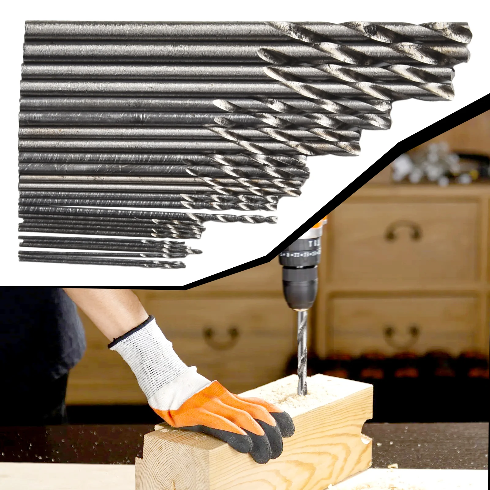 25 шт. набор мини-сверл с прямым хвостовиком высокоскоростная сталь сверл Twi-st