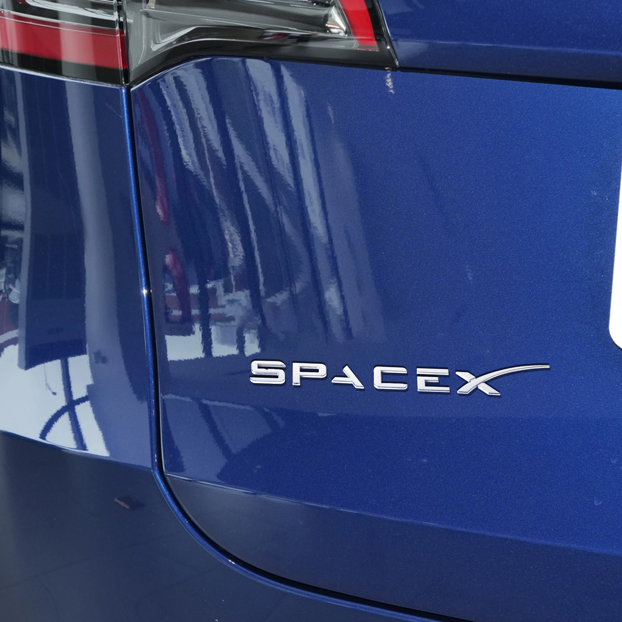 1 шт. SpaceX автомобильный алфавит логотип космическая наклейка на крыло боковая наклейка для Tesla Model 3 Y S X задняя эмблема значок багажник авто аксессуары (art.: 3920ca894384b) - 3920ca894384b