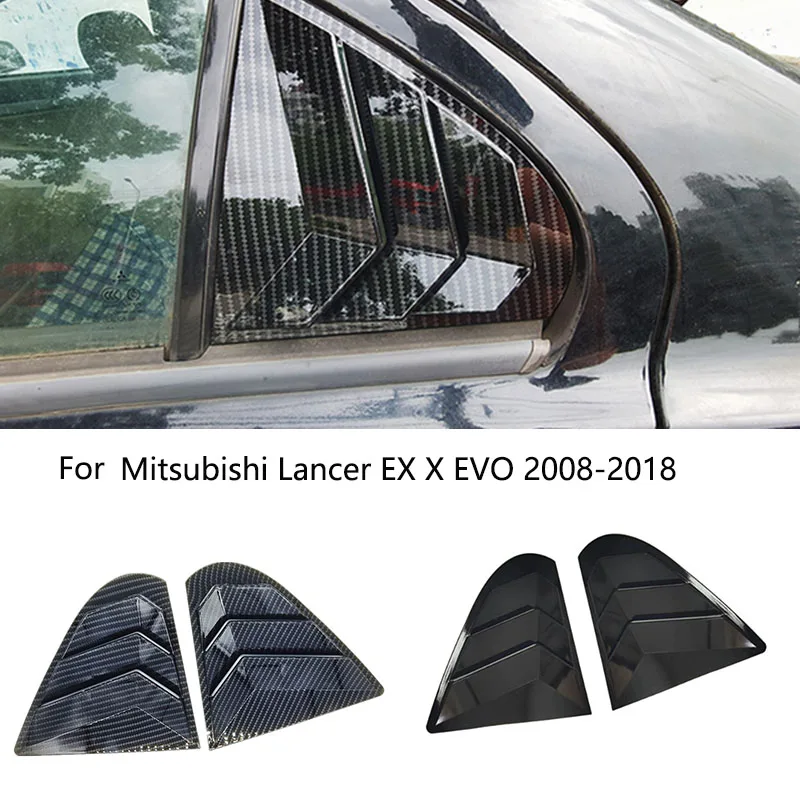 

Car Side Rear Window Protection Cover For Mitsubishi Lancer EX X EVO 2008-2018 Carbon Fiber Pattern Rear Window Blinds Car Exter