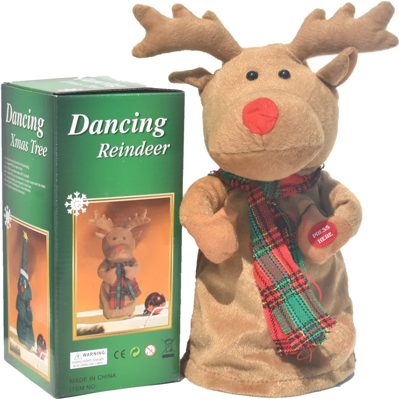

Christmas Items on Offer Rotating Dancing Deer Electric Music Santa Claus Doll Ornament Christmas Gift Decoration Children Toys