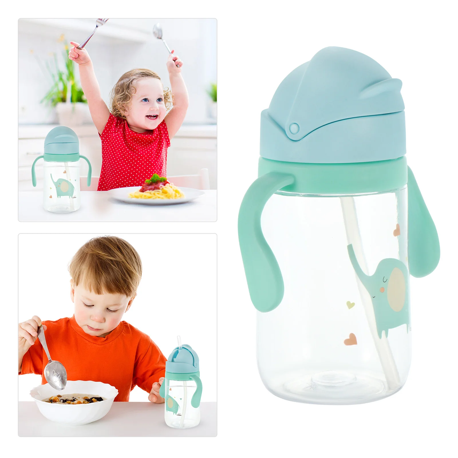 

Детская соломенная чашка с защитой от проливания, чашка с ручками, Детские питьевые чашки для малышей