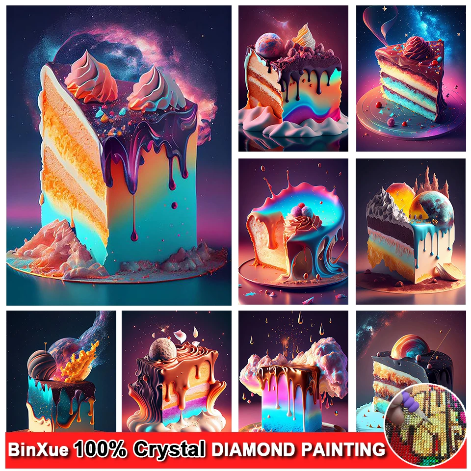 

5D DIY Colorful Fantasy Universe Starry Sky Full Square/Round Crystal Diamond Painting Cake Cross Stitch Handmade DIY Mosaic Art