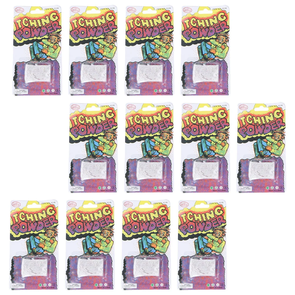 

12Pcs Itching Powder Funny Trick Powder Witch Pretend Play Prop for Woman Man