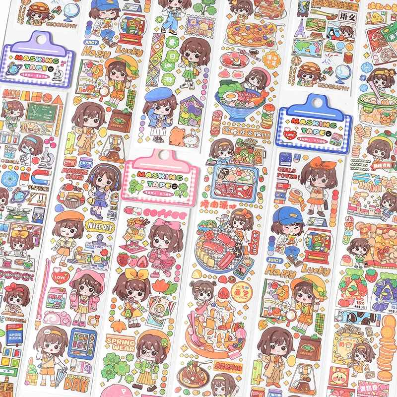 

18packs/LOT lucky sweetheart series fresh creative decoration DIY paper masking washi stickers
