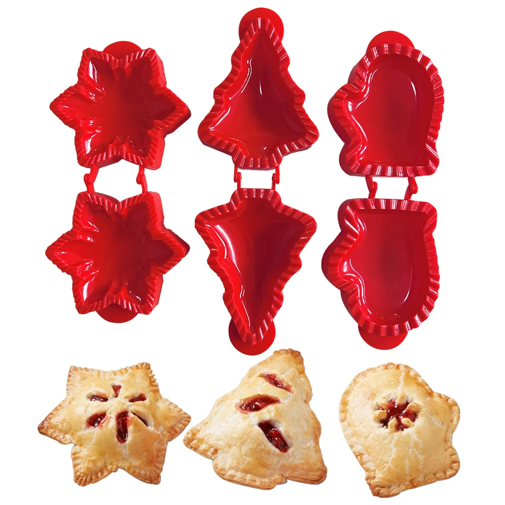 

Christmas Cookie Mold Pastry Mould Cartoon Non-Stick ABS Baking Mold Xmas Tree Mitten Snowflake Christmas New Year Decoration