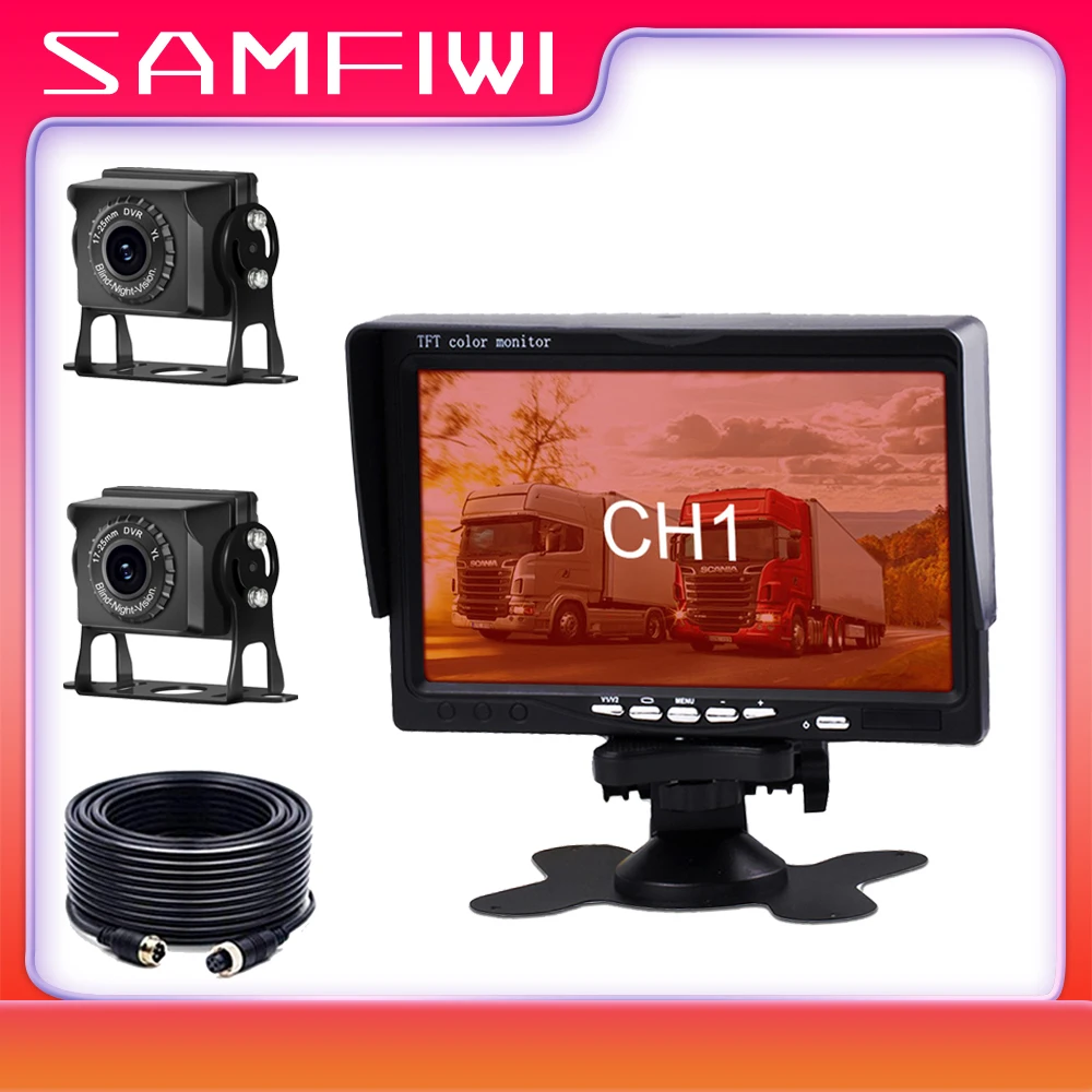 

7 inch Truck AHD Ca Monitor HD truck rear cameraNight Vision Backup Camera Vehicle Reverse Rear View Backup Camera